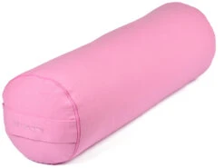 Bolster de Yoga 100% Coton Bio Épeautre 65 cm x 21 cm - Rose | Accessoire de Yoga Confortable et Écologique