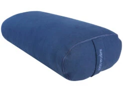 Bolster de Yoga Ovale en 100% Coton Bio - 60 cm x 15 cm x 30 cm - Bleu | Accessoire Yoga Essentiel