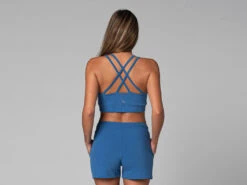 Brassière de Yoga Glamour en Coton Bio - Bleu - Taille XS (36) -CHIN MUDRA Soldes brassiere de yoga glamour bio 16352420396177d037a2c97
