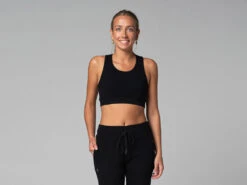 Brassière De Yoga Sport Bio Noir - Taille XS 36 | Vêtements de Yoga Femme en Coton Bio