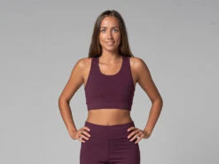 Brassière de Yoga Sport Bio Prune - Taille XS 36 - Coton Bio pour Femme