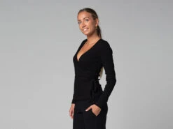 Cache Cœur - Bio Noir Noir XS - 36 | Vêtements de Yoga Femme en Coton Bio -CHIN MUDRA Soldes cache coeur bio 163585081761811a4183a50