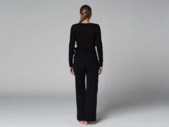 Cache Cœur - Bio Noir Noir XS - 36 | Vêtements de Yoga Femme en Coton Bio -CHIN MUDRA Soldes cache coeur bio 163585083761811a559f93f