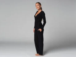 Cache Cœur - Bio Noir Noir XS - 36 | Vêtements de Yoga Femme en Coton Bio -CHIN MUDRA Soldes cache coeur bio 163585084161811a59eaa8b