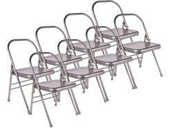 Chaise De Yoga 1 Barre Haute Grise Lot De 8 - Lot pour Associations et Yoga