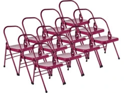 Chaise De Yoga 1 Barre Haute Prune - Lot de 12 - Idéal pour Associations et Cours de Yoga