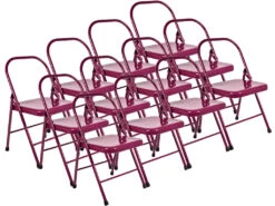 Chaise De Yoga 2 Barres Haute Prune - Lot de 12 pour Associations de Yoga