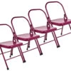 Chaise De Yoga Standard 2 Barres Prune Lot De 4 - Idéal pour Associations et Cours de Yoga