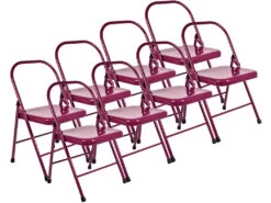 Chaise De Yoga Standard 2 Barres Prune - Lot De 8 pour Associations et Clubs de Yoga