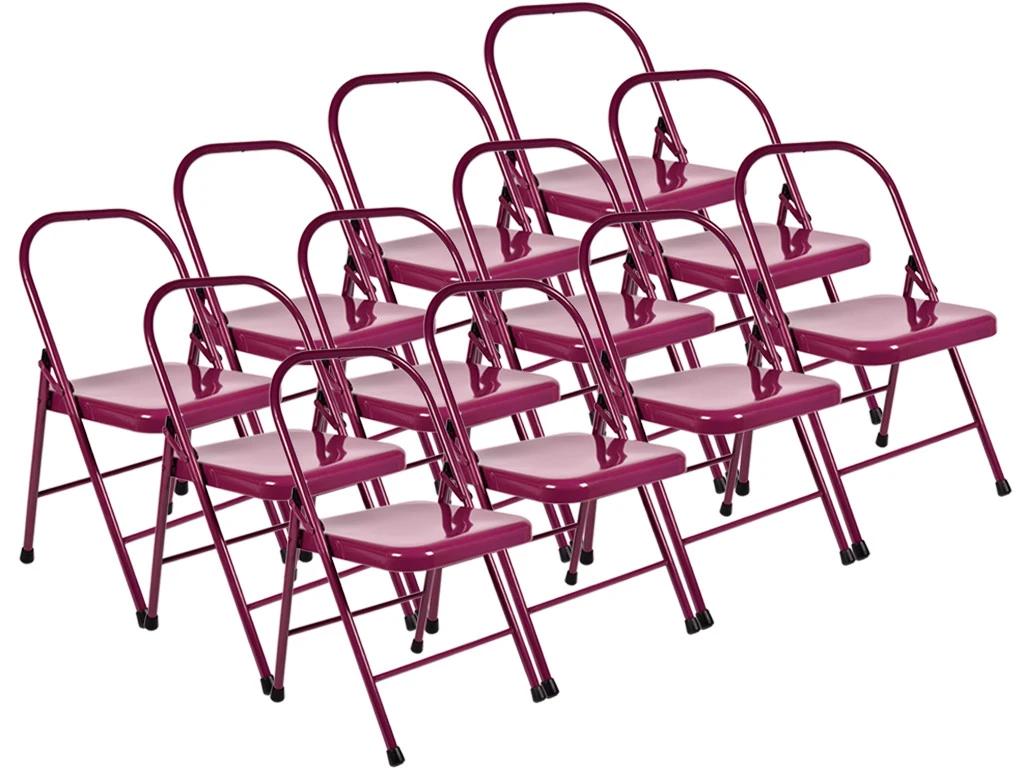 Chaise De Yoga Standard 2 Barres Prune - Lot De 12 pour Associations et Clubs de Yoga 1 Chaise De Yoga Standard 2 Barres Prune - Lot De 12 pour Associations et Clubs de Yoga