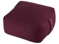 Coussin De Méditation Carré Bio Prune - Zafu Écologique pour Yoga et Méditation