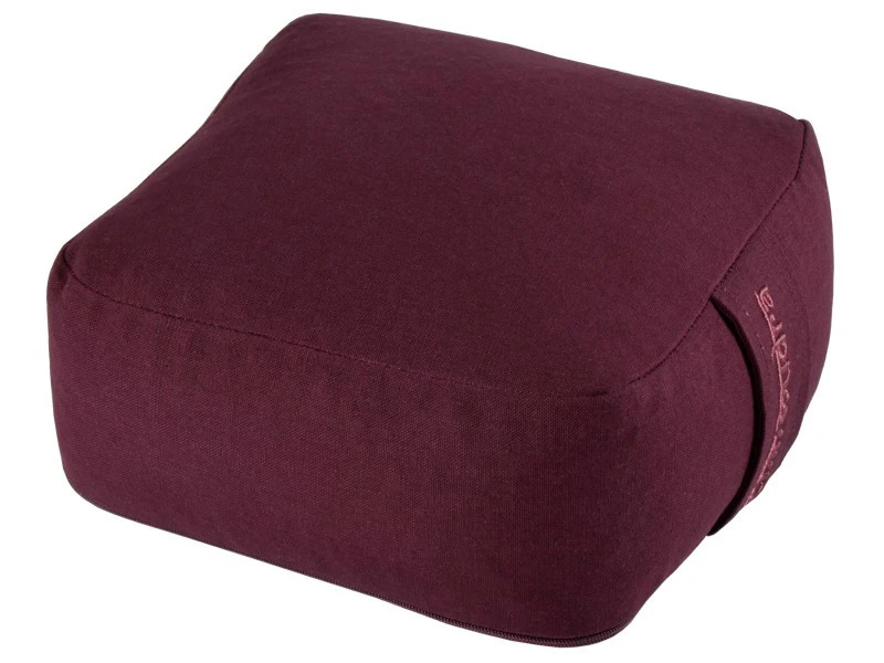 Coussin De Méditation Carré Bio Prune - Zafu Écologique pour Yoga et Méditation 1 Coussin De Méditation Carré Bio Prune - Zafu Écologique pour Yoga et Méditation