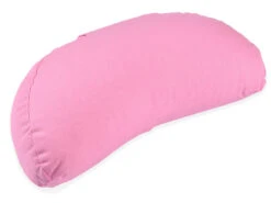 Coussin Fuzen Demi-Lune 100% Coton Bio Rose - Idéal pour la Méditation