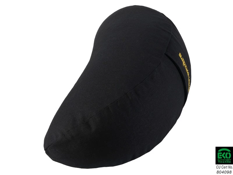 Coussin Fuzen Demi-Lune 100% Coton Bio Noir - Coussins de Méditation Confortables 2 Coussin Fuzen Demi-Lune 100% Coton Bio Noir - Coussins de Méditation Confortables – Image 2