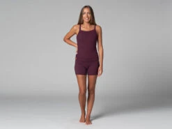 Débardeur Femme Côtelé Prune - Coton Bio - Taille XS (36) - Vêtements de Yoga -CHIN MUDRA Soldes debardeur femme cotele 16358423536180f9317480c
