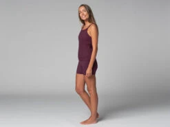 Débardeur Femme Côtelé Prune - Coton Bio - Taille XS (36) - Vêtements de Yoga -CHIN MUDRA Soldes debardeur femme cotele 16358423756180f9471bf81