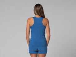 Débardeur Femme Slim 100% Coton Bio Bleu - Taille XS 36 | Vêtements de Yoga Écoresponsables -CHIN MUDRA Soldes debardeur femme slim 100 bio 16358427966180faec663d2
