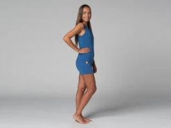 Débardeur Femme Slim 100% Coton Bio Bleu - Taille XS 36 | Vêtements de Yoga Écoresponsables -CHIN MUDRA Soldes debardeur femme slim 100 bio 16358428156180faff45ccb