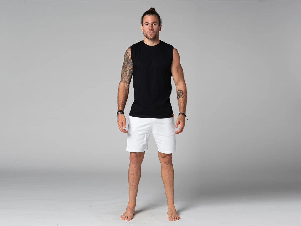 Débardeur Homme 100% Coton Bio Noir - Taille S 38/40 - Vêtement de Yoga Écologique 5 Débardeur Homme 100% Coton Bio Noir - Taille S 38/40 - Vêtement de Yoga Écologique – Image 5