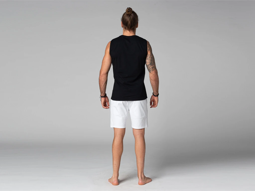 Débardeur Homme 100% Coton Bio Noir - Taille S 38/40 - Vêtement de Yoga Écologique 7 Débardeur Homme 100% Coton Bio Noir - Taille S 38/40 - Vêtement de Yoga Écologique – Image 7