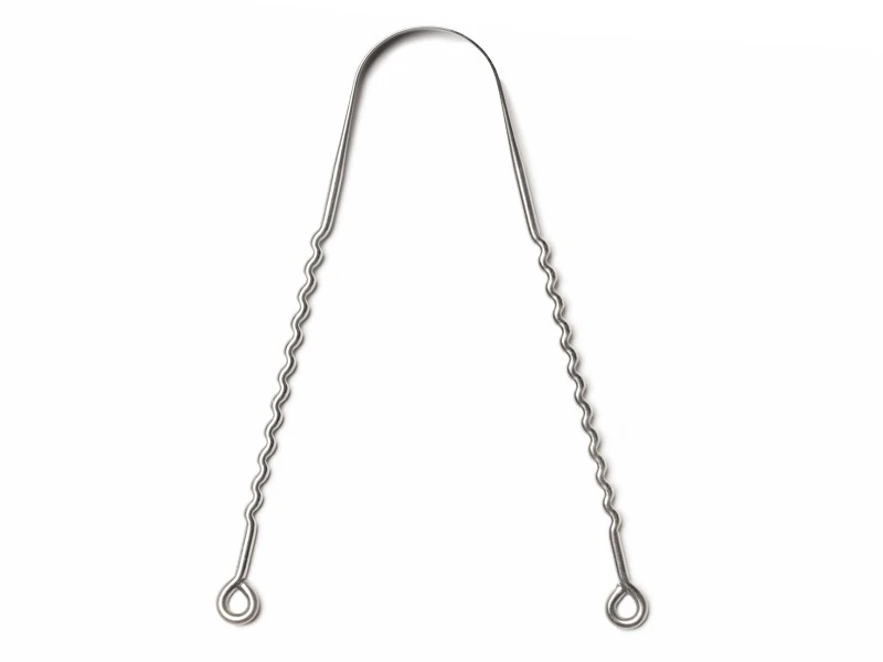 Gratte Langue Tradition 100% Inox - Hygiène Buccale Naturelle 2 Gratte Langue Tradition 100% Inox - Hygiène Buccale Naturelle – Image 2