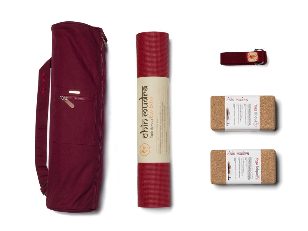 Kit Extra Mat 4.5mm de Couleur Bordeaux | Tapis de Yoga Haut de Gamme 1 Kit Extra Mat 4.5mm de Couleur Bordeaux | Tapis de Yoga Haut de Gamme