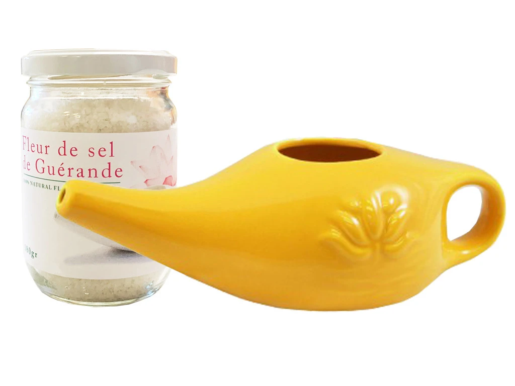Kit Lota 250ml avec Fleur de Sel Jaune Safran - Bien-être & Purification Nasale 1 Kit Lota 250ml avec Fleur de Sel Jaune Safran - Bien-être & Purification Nasale