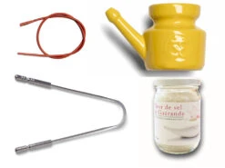 Kit Lota Jala Neti Complet en Porcelaine Jaune Safran 400ml - Bien-être & Hygiène Nasale