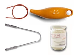 Kit Lota Jala Neti Complet en Porcelaine Orange Safran 250 ml - Bien-être & Hygiène Nasale