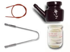 Kit Lota Jala Neti Complet en Porcelaine Prune 400 Ml - Bien-être & Purification Nasale