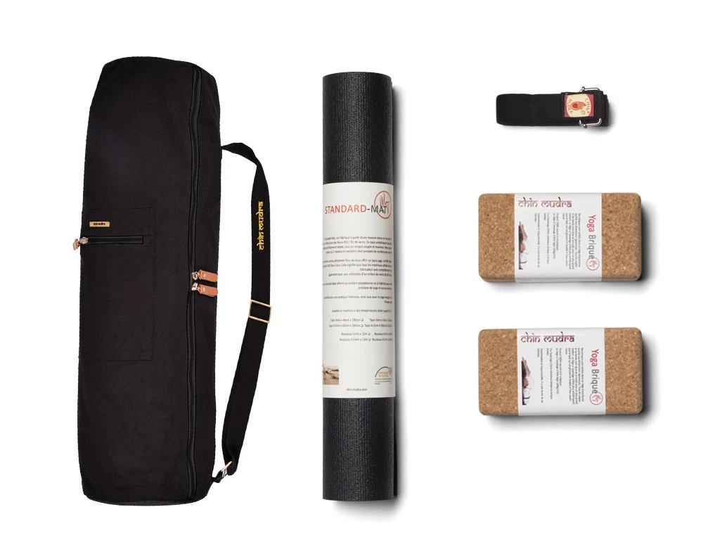 Kit Standard Mat 3mm Couleur Noir - Tapis de Yoga Écologique 1 Kit Standard Mat 3mm Couleur Noir - Tapis de Yoga Écologique