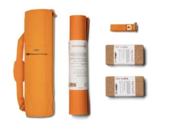 Kit Standard Mat Yoga 4.5mm Orange Safran | Tapis de Yoga Haut de Gamme