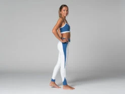 Legging De Yoga Bi-colore Bio Blanc XS - 36 | Vêtements de Yoga Femme en Coton Bio -CHIN MUDRA Soldes legging de yoga bi colore bio 163584975361811619b6bf4