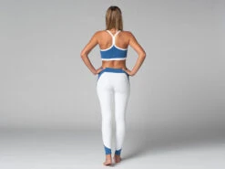 Legging De Yoga Bi-colore Bio Blanc XS - 36 | Vêtements de Yoga Femme en Coton Bio -CHIN MUDRA Soldes legging de yoga bi colore bio 16358497576181161d7f1b8