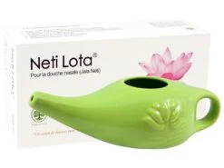 Lota en Porcelaine Émaillée 250ml Vert Amande - Neti Pot pour Bien-être Nasal