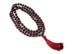 Mala 108 Perles 8mm Grenat - Support de Méditation en Pierres Naturelles
