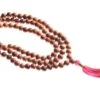 Mala 108 Perles 8mm en Santal et Rose - Support de Méditation Naturel | Méditation et Pleine Conscience