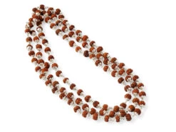 Mala 108 Perles en Argent Massif & Rudraksha 6mm - Outil de Méditation Authentique