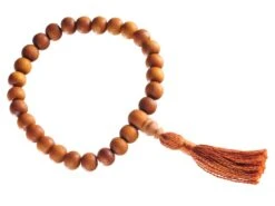 Mala 27 Perles Santal 8mm/Marron - Support de Méditation Naturel et Élégant