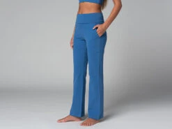 Pantalon de Yoga Femme Confort en Coton Bio - Bleu - Taille XS (36) -CHIN MUDRA Soldes pantalon de yoga femme confort bio 16358484936181112d52beb
