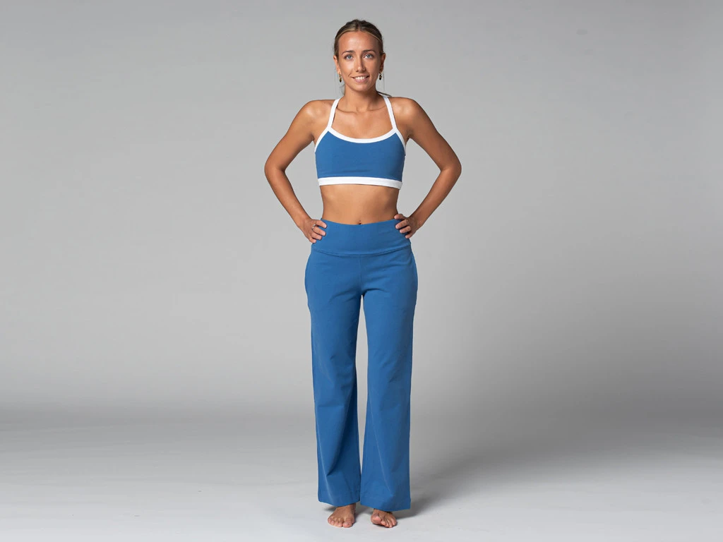 Pantalon De Yoga Femme Jazzy - Coton Bio Bleu - Taille XS (34) - Confort et Élégance 5 Pantalon De Yoga Femme Jazzy - Coton Bio Bleu - Taille XS (34) - Confort et Élégance – Image 5