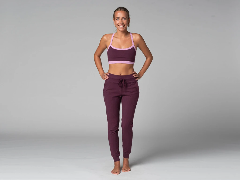 Pantalon de Yoga Femme Jogg - Bio Prune XS 36 | Coton Biologique Confortable 5 Pantalon de Yoga Femme Jogg - Bio Prune XS 36 | Coton Biologique Confortable – Image 5