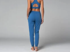 Pantalon de Yoga Femme Jogg en Coton Bio - Bleu - Taille XS (36) -CHIN MUDRA Soldes pantalon de yoga femme jogg bio 163584792261810ef2a6386