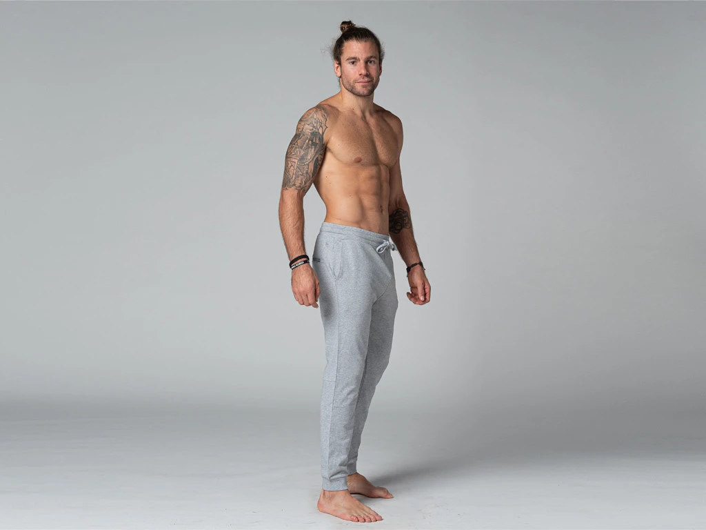 Pantalon De Yoga Homme Jogger - Coton Bio Gris - Taille S 38/40 7 Pantalon De Yoga Homme Jogger - Coton Bio Gris - Taille S 38/40 – Image 7