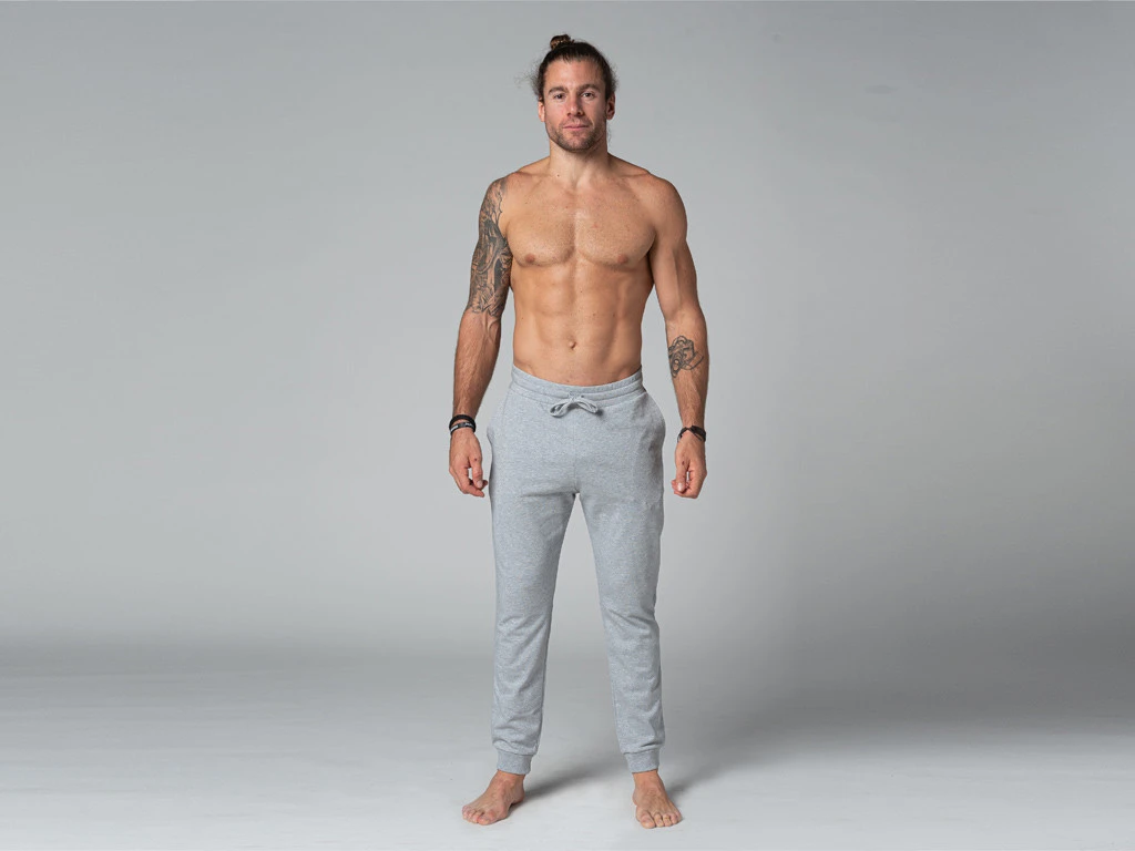Pantalon De Yoga Homme Jogger - Coton Bio Gris - Taille S 38/40 6 Pantalon De Yoga Homme Jogger - Coton Bio Gris - Taille S 38/40 – Image 6