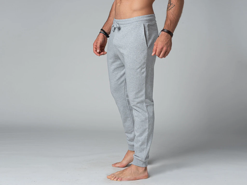 Pantalon De Yoga Homme Jogger - Coton Bio Gris - Taille S 38/40 4 Pantalon De Yoga Homme Jogger - Coton Bio Gris - Taille S 38/40 – Image 4