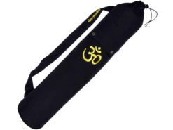 Sac à Tapis de Yoga 100% Coton Bio 90cm X 15cm Noir - Éco-Friendly & Durable