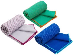 Serviette de Yoga Anti-dérapante Bicolore Gris/Aubergine - 183cm x 61cm - Accessoires de Yoga -CHIN MUDRA Soldes serviette de yoga anti derapante bicolore 183cmx 61cm 16044937885fa2a1dca5a88