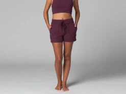 Short de Yoga Cool - Bio Prune - Taille XS 36 - Coton Bio pour Femme