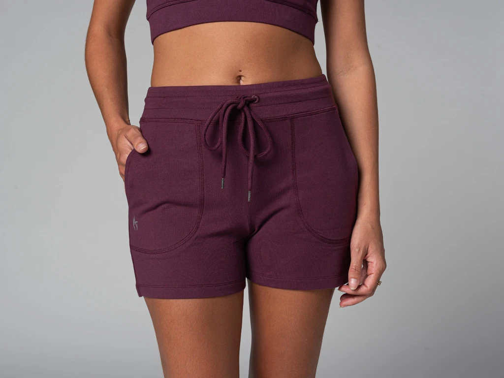 Short de Yoga Cool - Bio Prune - Taille XS 36 - Coton Bio pour Femme 6 Short de Yoga Cool - Bio Prune - Taille XS 36 - Coton Bio pour Femme – Image 6